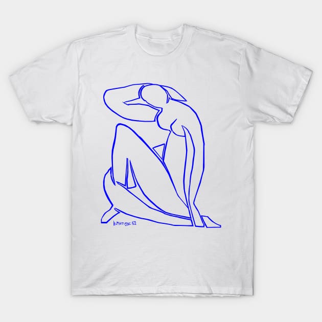 Blue Nude IV by Matisse T-Shirt by eeyebrows